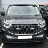 Für den neuen Transit Custom 2024 Frontgrill mit integrierten LED-Lichtern – Glanzschwarz | Van-X