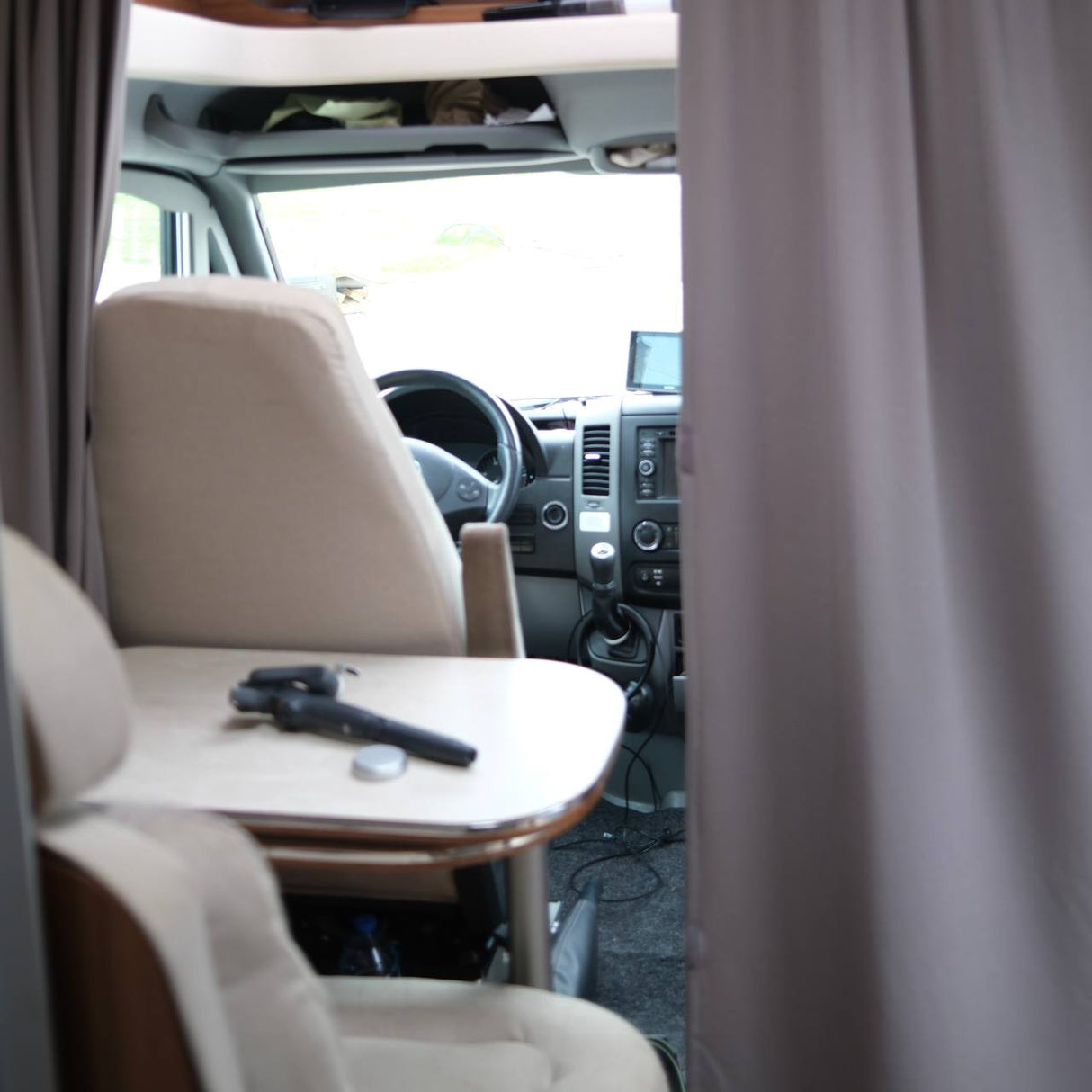 Für Wohnmobil-Kabinen-Trennvorhang-Kit 188 cm Drop – Wohnmobil-Sichtschutzvorhang | Van-X