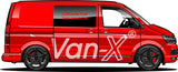 VW Caddy Van-Umbau Premium Vorhänge Van-X - Schwarz/Blau