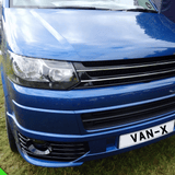 Frontgrill ohne Emblem für VW Volkswagen T5.1 (Klavierschwarz)