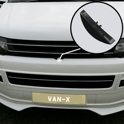 Frontgrill ohne Emblem für VW Volkswagen T5.1 (Klavierschwarz)