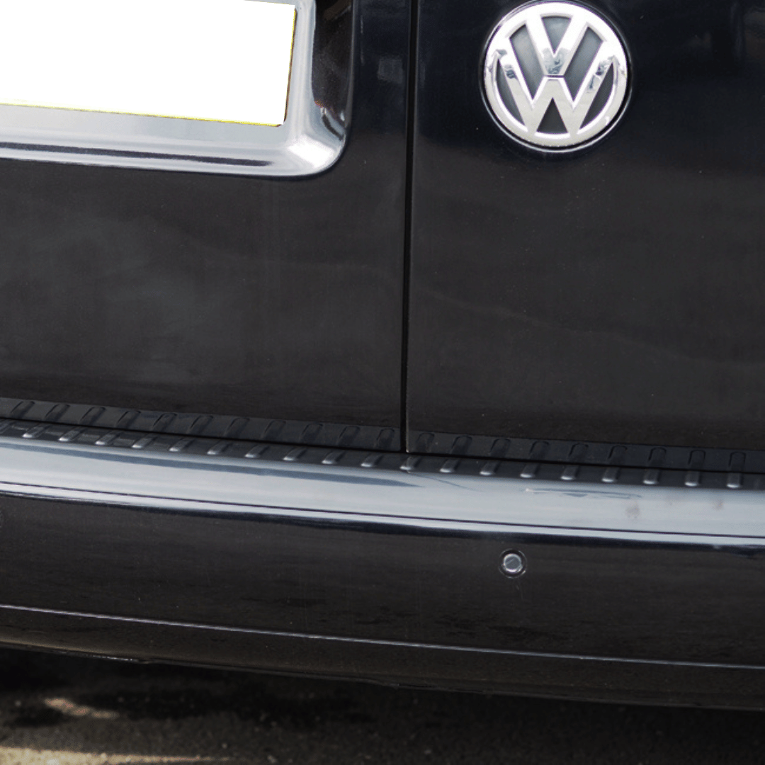 Für VW Caddy Schiebetür/Heckklappe Heckstoßstangenschutz Schwarz Kunststoff