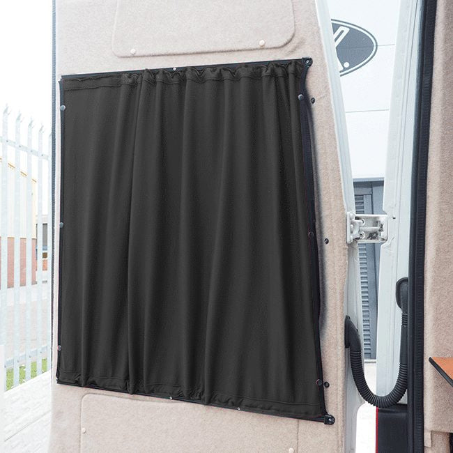 VW Crafter Premium Fenster-Vorhänge Van-X - Schwarz/Schwarz