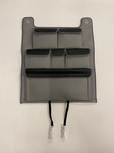 Doppelsitz Organizer für VW T5 / T5.1 / T6 (Schwarz Mit Grauen Taschen)