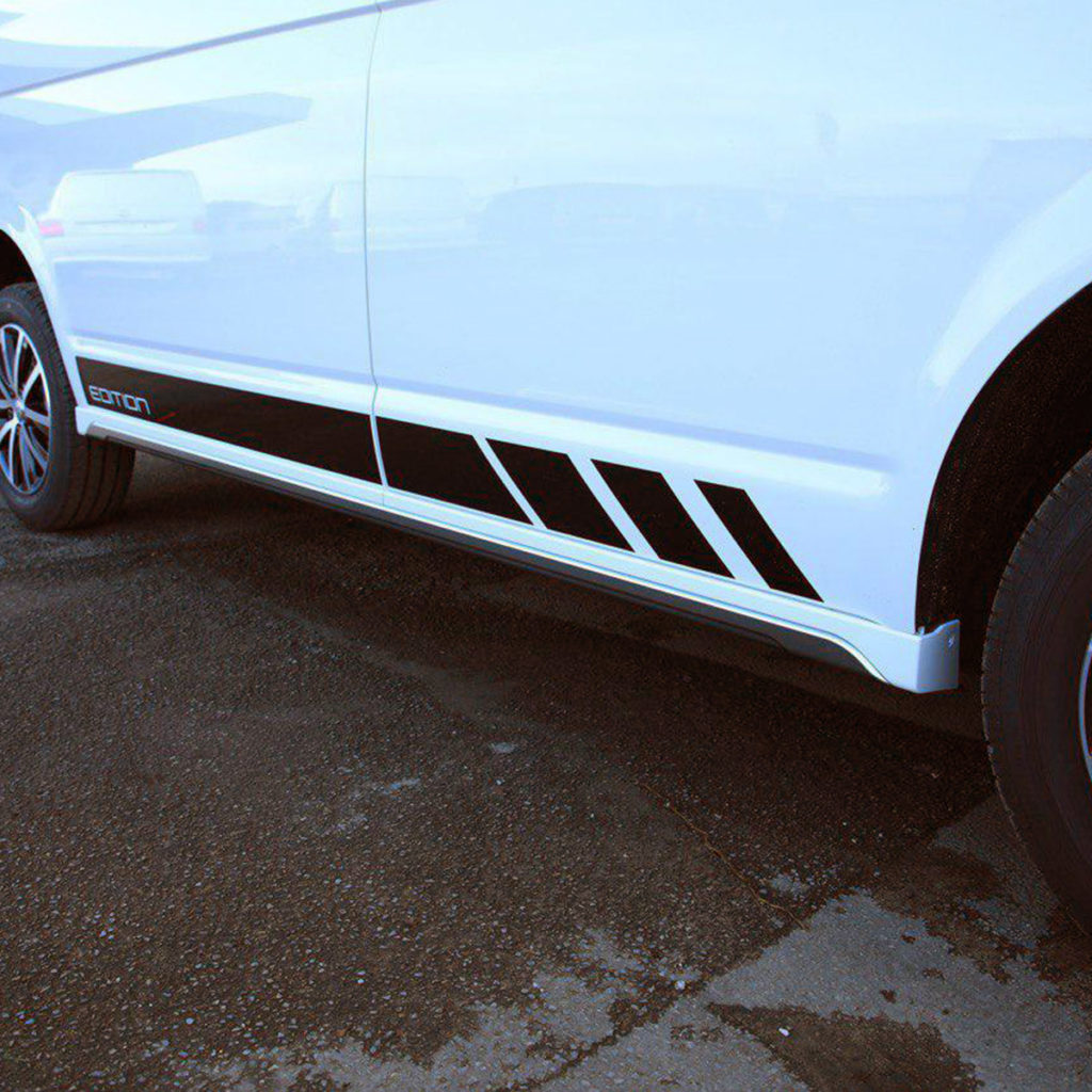 Van-X - Verkleidung Seitenschweller für Fahrzeuge mit kurzem Radstand - weiss - für alle VW T5 - T5.1 Transporter (bis 2015)