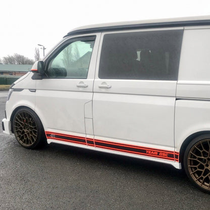 Für VW T6.1 Transporter Seitenschweller ABS Candy Weiß Kurzer Radstand