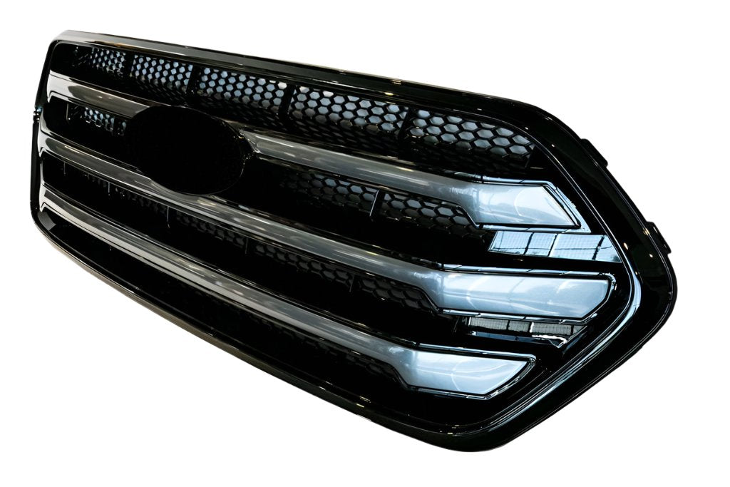 Für Ford Transit Custom Frontgrill OEM-Stil Neue Form (Basis schwarz glänzend)