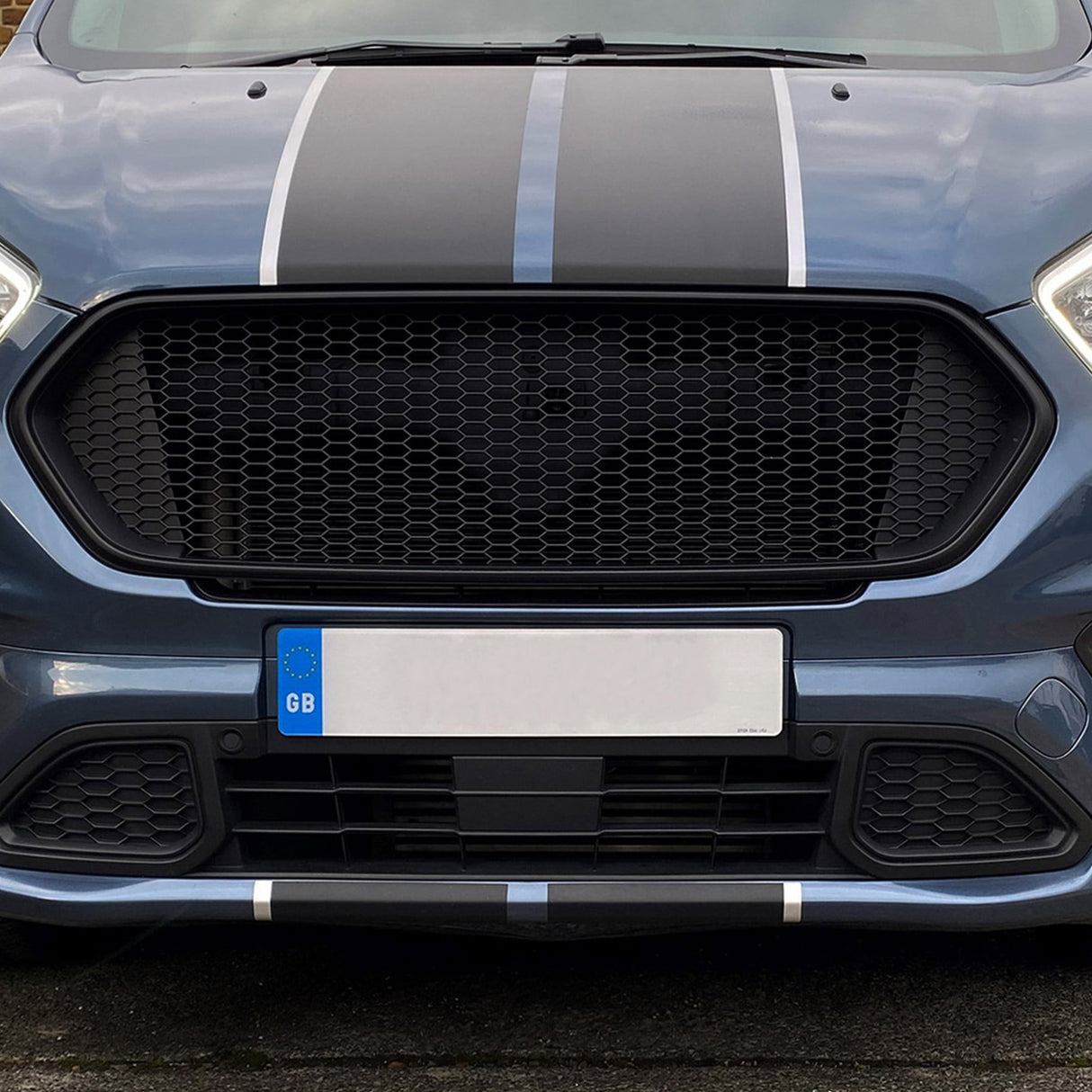 Für Ford Kühlergitter Raptor  Trail Optik Transit Tourneo Custom und facelift gitter unten grill  matt schwarz