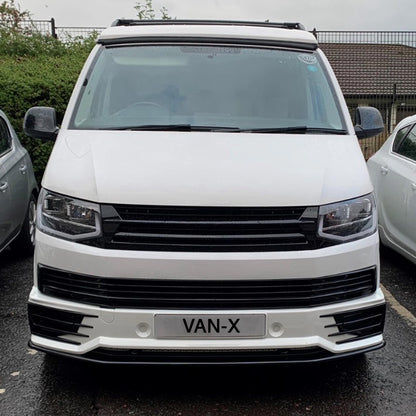 VW T6 Transporter Front Bumper Sportline Style Spoiler + Splitter Painted and ready to fit in 3 colour options