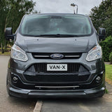 Stoßstangen Gitter oben vorne für Ford Custom Transit F3 FY FZ 2013-2018 Glas Schwarz, Wabengrill