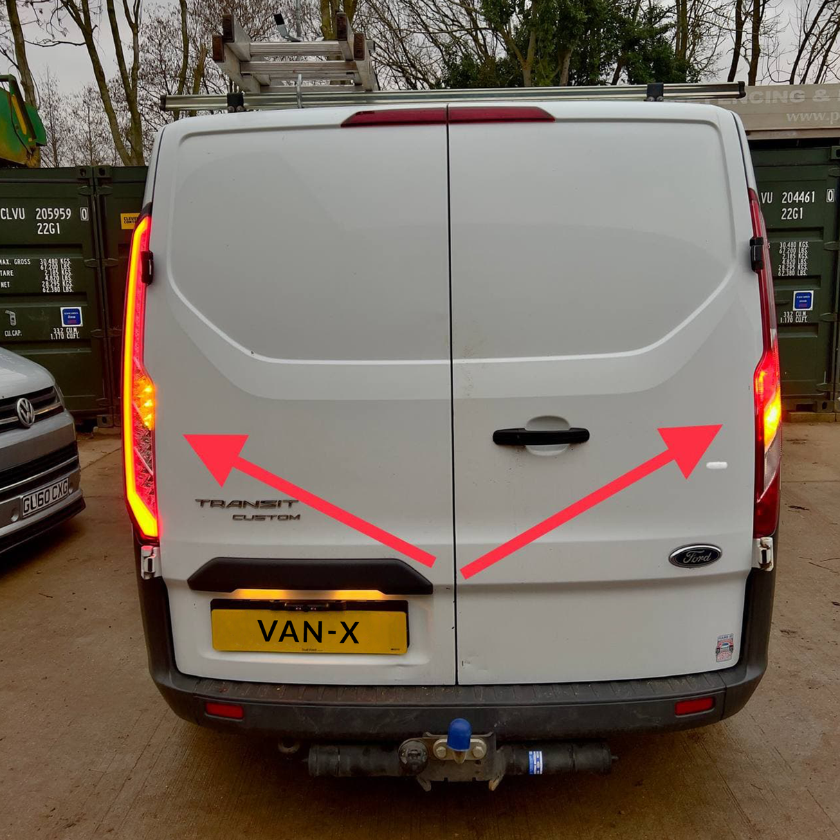 Neu LED Heckleuchten SET / Rückleuchten SET für Ford Transit Custom, saubere Linse, 2012 - 2018, Van_X