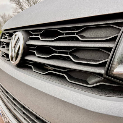 Für VW T6 R-Line Frontgrill (2 in 1) mit und ohne Abzeichen - Schwarz glänzend