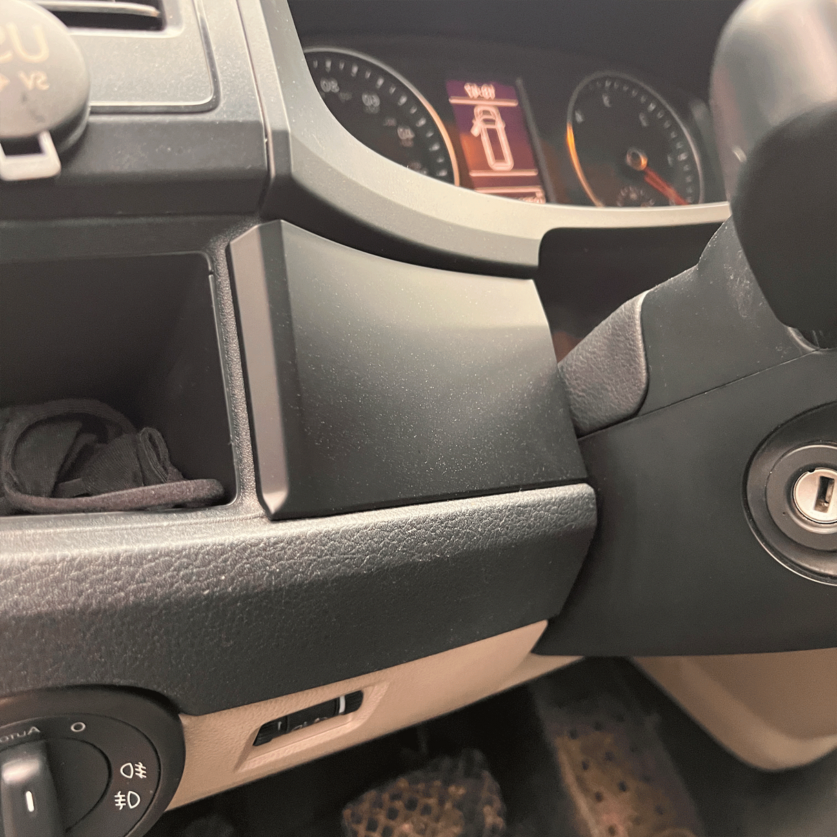 Für VW Transporter T6 Lower Dash Styling Zierleisten Comfort Dash mattschwarz lackiert und einbaufertig (6er Set)